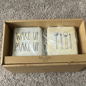 Rae Dunn White and Cream Brush Holders